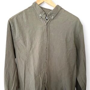 Men's Olive Green Shirt Jacket
